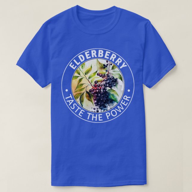 Elderberry Taste the Power of Elderbär T Shirt (Design framsida)