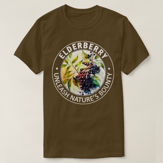 Elderberry Unleash Natures Bounty T Shirt (Design framsida)