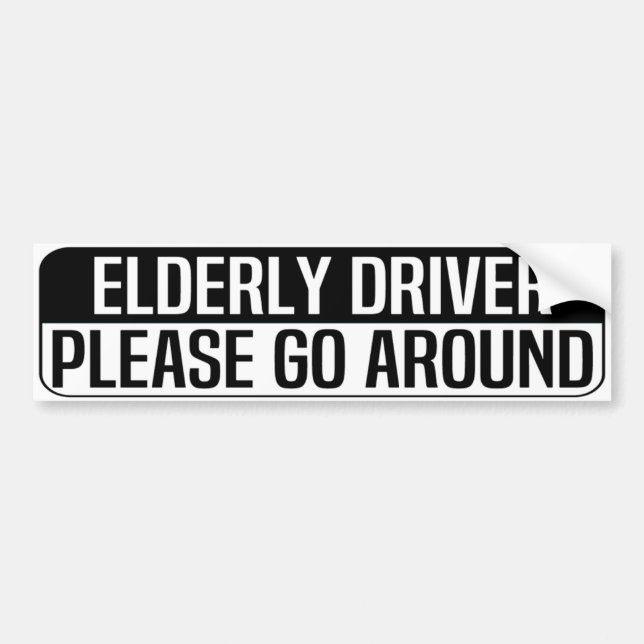 elderly driver please go around bildekal (Framsidan)