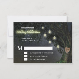Eldflugor Murade Glasburkar Ekträd Bröllop RSVP-ko Inbjudningar