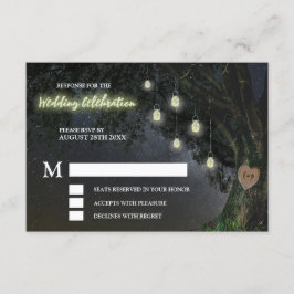 Eldflugor Murkla Weddingsvarskort Ekträd Inbjudningar