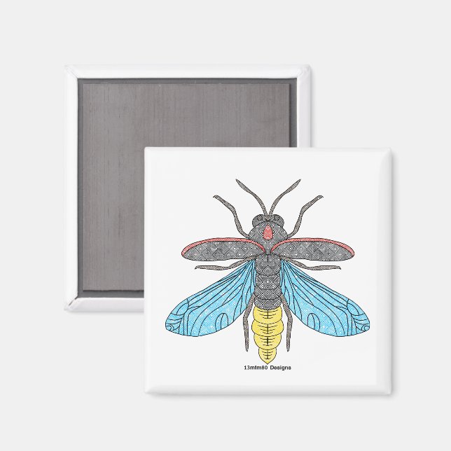 Eldflugor (vita) - Magnet (Front/Back)