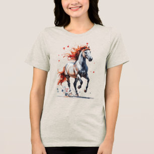 Eldfullt Andemening - Majestätisk Häst Akvarell T- T Shirt