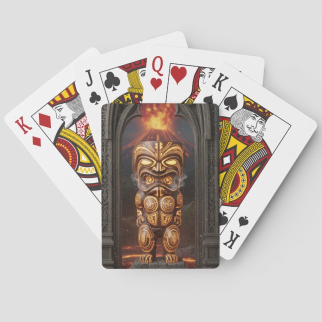 Eldgud Lekande Kort Casinokort (Baksidan)