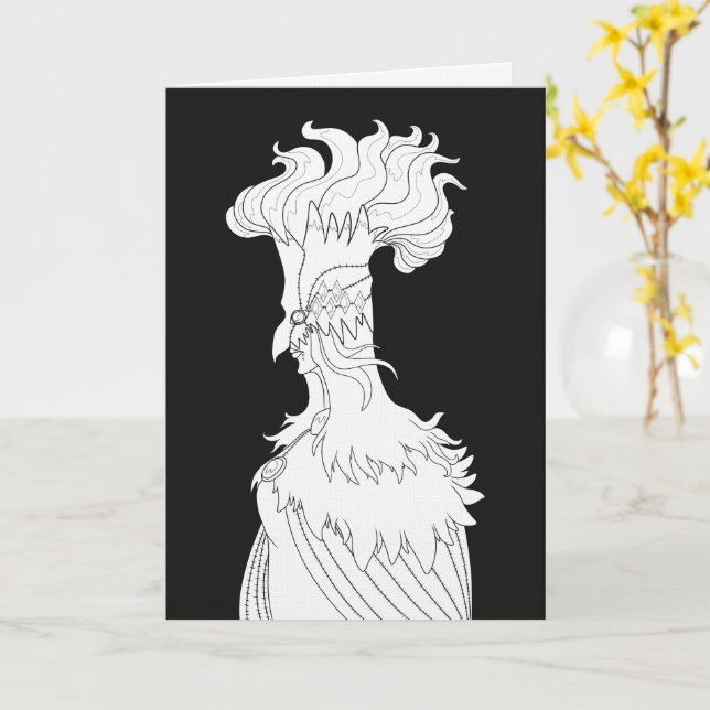 Eldgudinna Kort (Gul blomma)