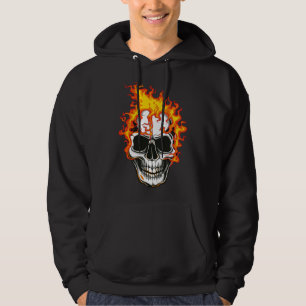 Eldig brandskalle hoodie