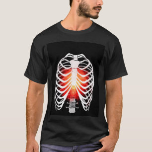 Eldig bröstkorg: gotisk skallekonst - Mörk och eld T Shirt