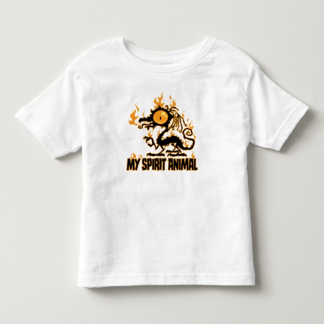 Eldig Crispig Drakande Självdjur T Shirt (Framsida)