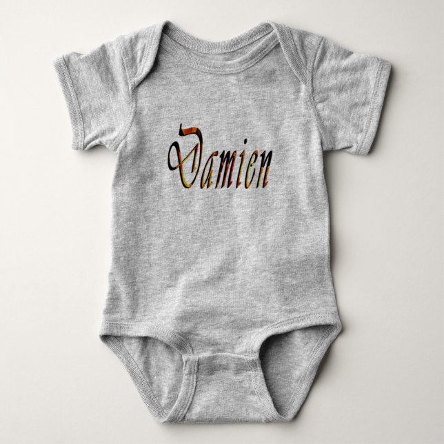 Eldig Damien Namn,  T Shirt (Framsida)