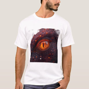 Eldig Drake Öga Makro Grafisk T-Shirt