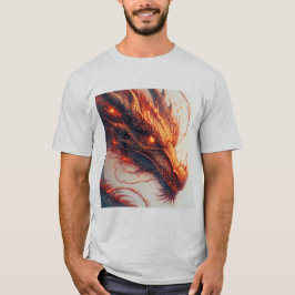 Eldig Drakhuvud som Utsänder Intensiv Energi T Shirt