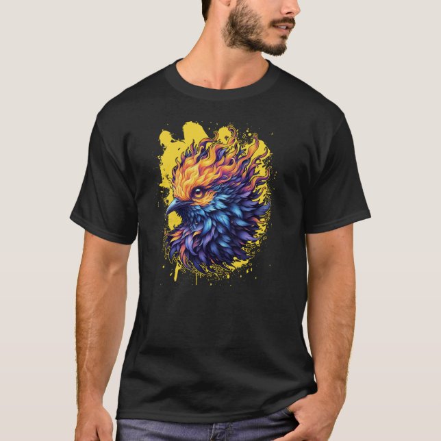 Eldig Fågel Fenix Konst T Shirt (Framsida)