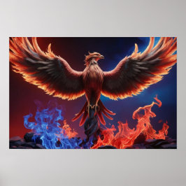 Eldig Fenix: Återfödelse i röda och blå lågor Poster