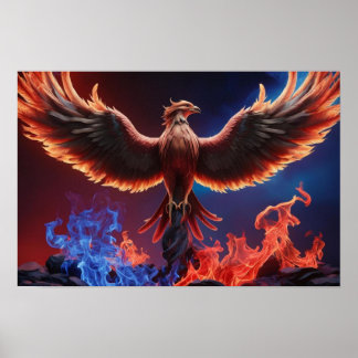 Eldig Fenix: Återfödelse i röda och blå lågor Poster