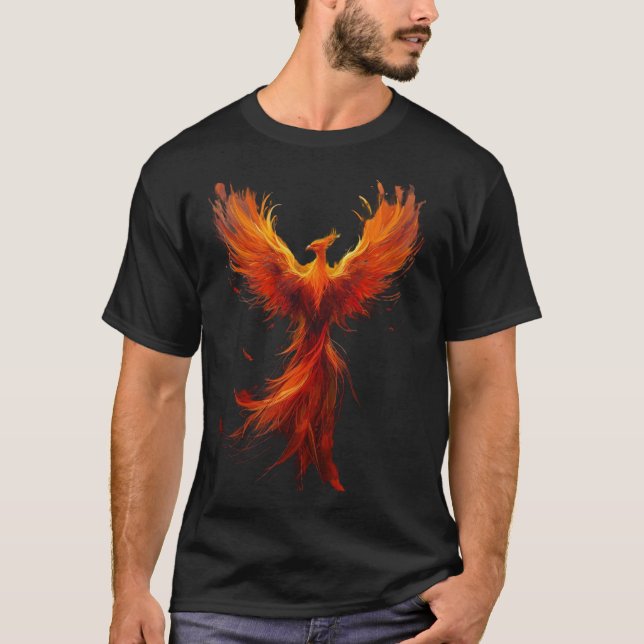 Eldig Fenix, stig upp ur askan T Shirt (Framsida)