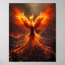 Eldig Fenix Uppstigande Affisch