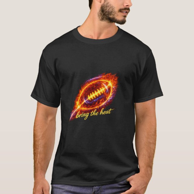 Eldig fotboll “Bring the Heat” T-shirt – Flamma Sp (Framsida)