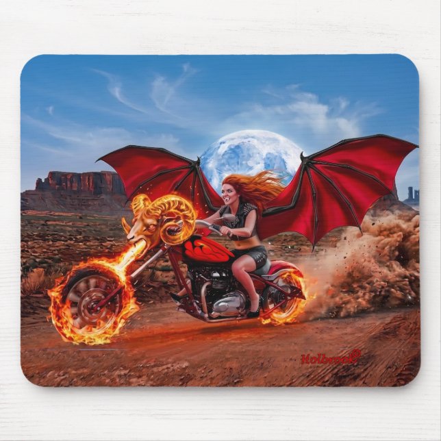 Eldig Foxella Vampire Biker Babe Musmatta (Framsidan)