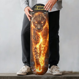 Eldig Glödande Gepard Mini Skateboard Bräda 18,5 Cm