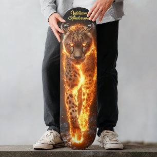 Eldig Glödande Gepard Mini Skateboard Bräda 18,5 Cm