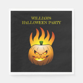 Eldig Halloween-pumpa pappersservett