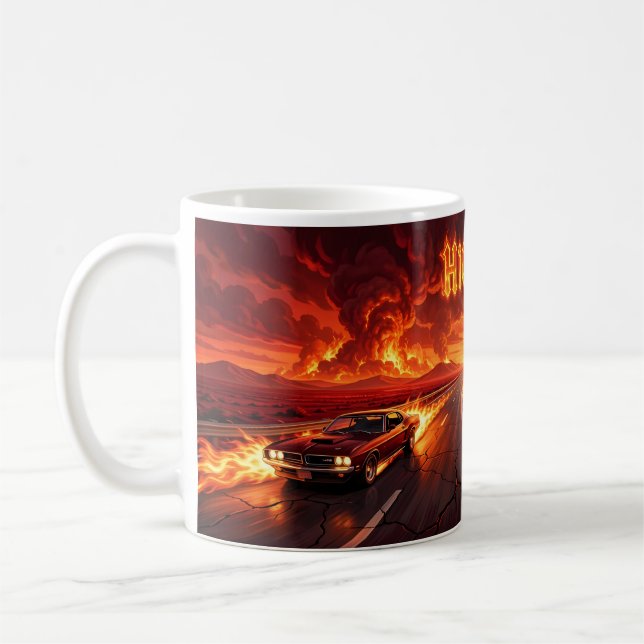 Eldig Inferno Road Rebel Rock-resa Mugg (Vänster)