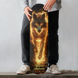 Eldig lysande varg mini skateboard bräda 18,5 cm