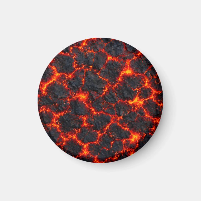 Eldig Magmamönster Magnet (Framsidan)