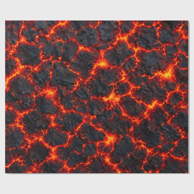 Eldig Magmamönster Presentpapper (Platt)