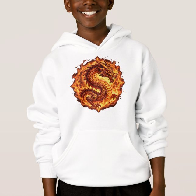 Eldig orange drakeld flammande gåva för män t shirt (Framsida)
