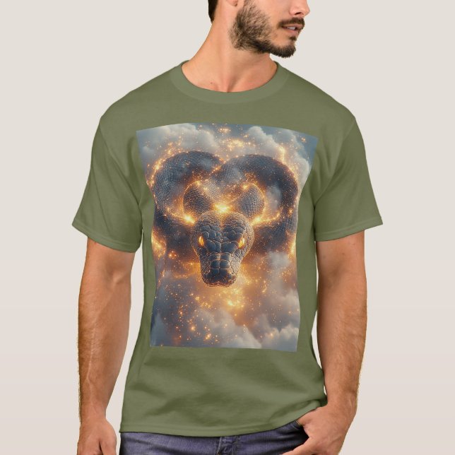 Eldig orm med dynamisk energi t shirt (Framsida)