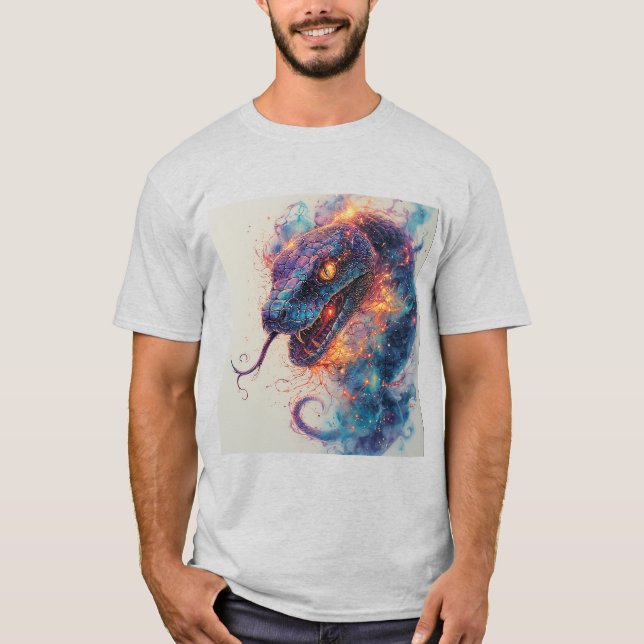 Eldig orm med dynamisk energi t shirt (Framsida)