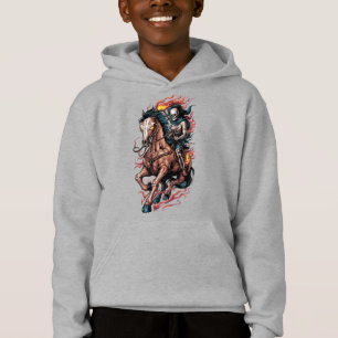 Eldig skelettryttare på en galopperande häst t shirt