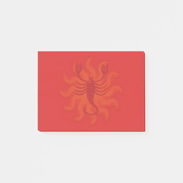 Eldig Skorpion Post-it Block (Framsida)