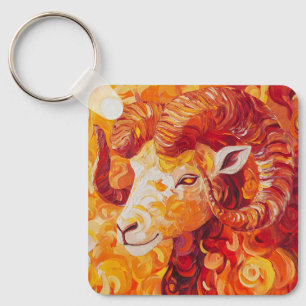 Eldig sol Capricorn anda Nyckelring