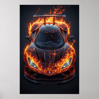 Eldig Superbil Racingaffisch för Garagedekor 🔥 Poster