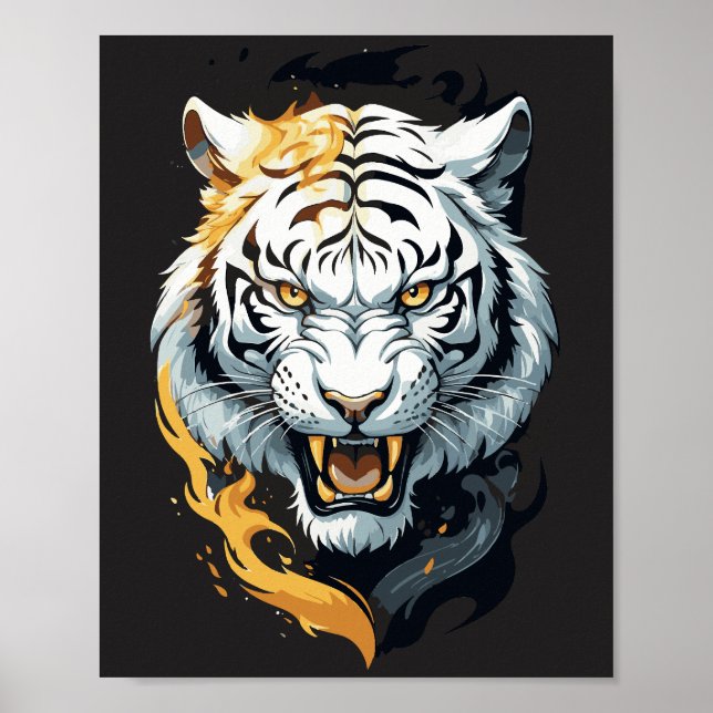 Eldig tigrig design poster (Framsidan)