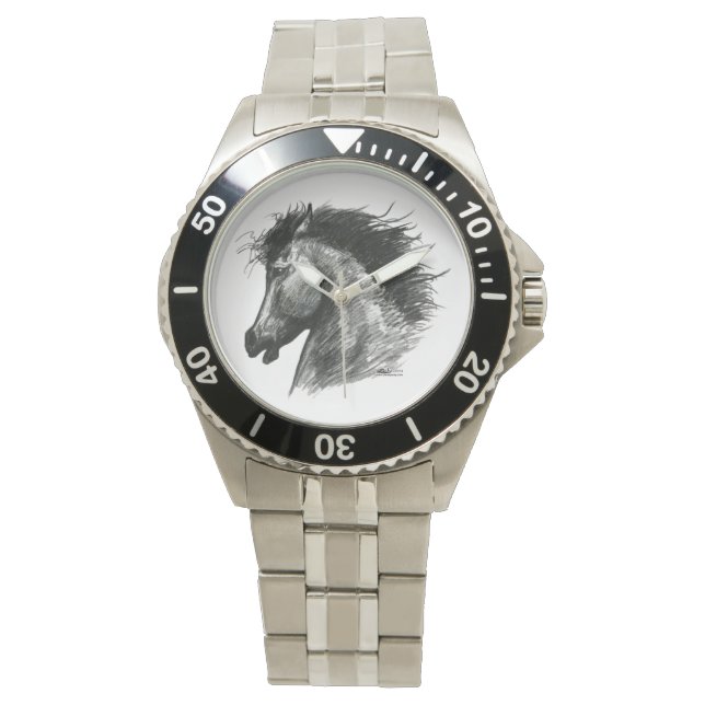 Eldig vildhäst armbandsur (Framsida)