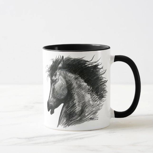Eldig vildhäst mugg (Höger)