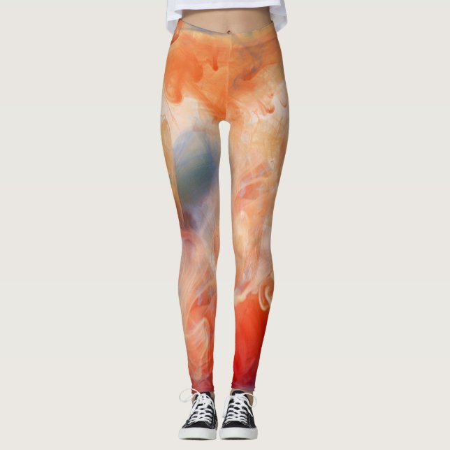 Eldiga ådror av flytande marmor leggings (Framsida)