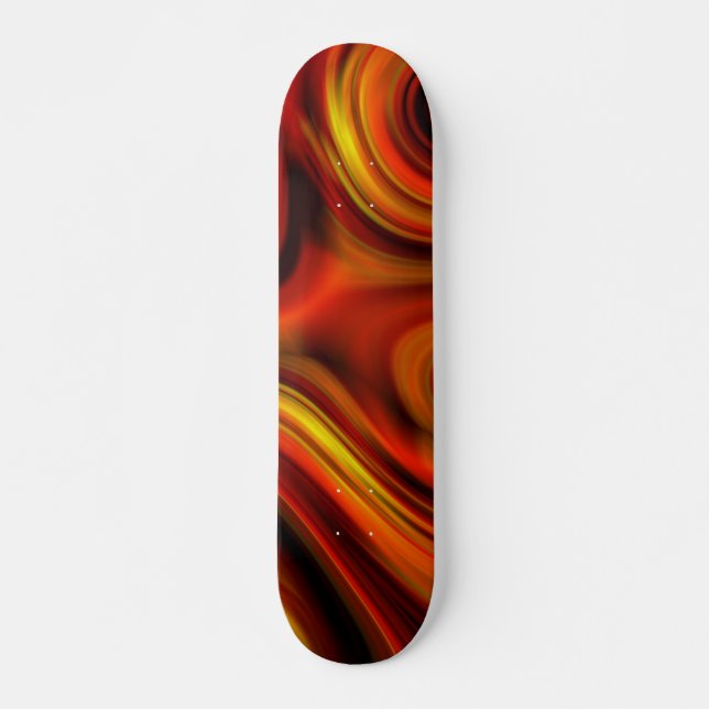 Eldigt orange och gult mönster skateboard bräda 20,5 cm (Framsida)
