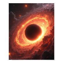 Eldigt svart hål rymdvirvel kosmisk händelse konst