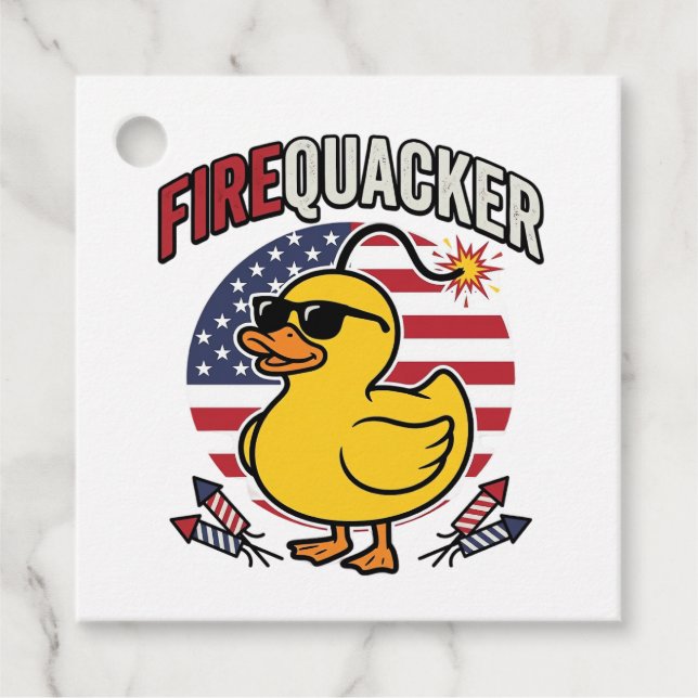 Eldkacker Patriotisk Anka Eldshow Vektor Design Gåvor Etiketter (Framsida)