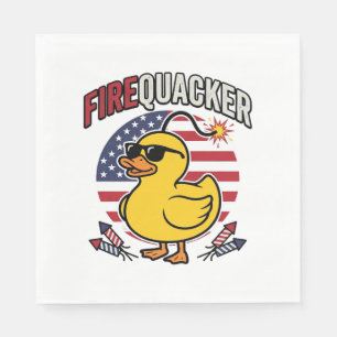 Eldkacker Patriotisk Anka Eldshow Vektor Design Pappersservett