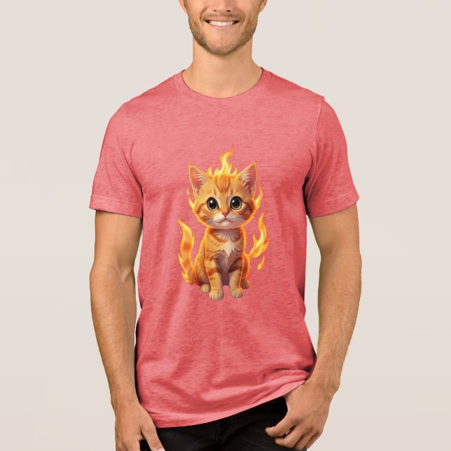 Eldkatt i gränd T-shirt (Framsida)