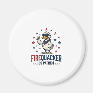 Eldknallare Patriotisk Anka Vintage T-Shirt Design Magnet