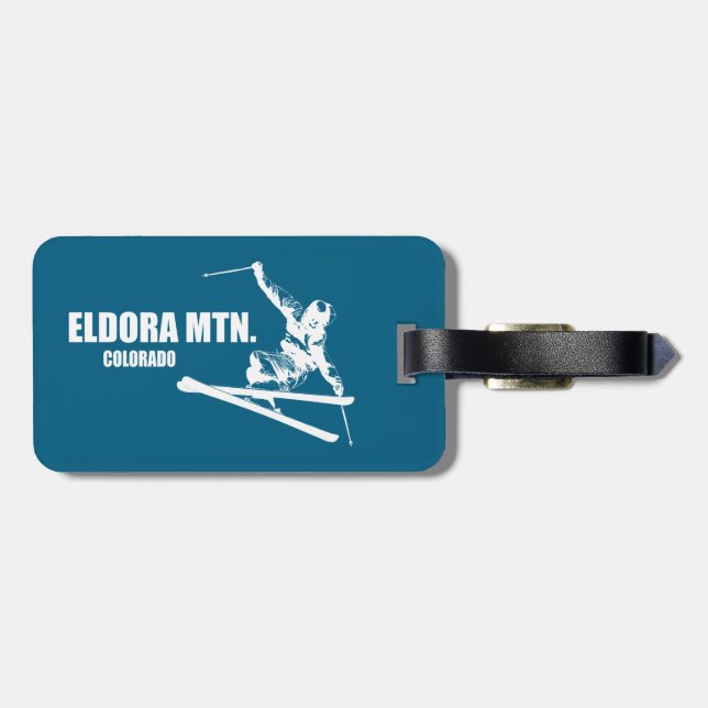 Eldora Mountain Colorado Skier Bagagebricka (Baksida Vågrät)