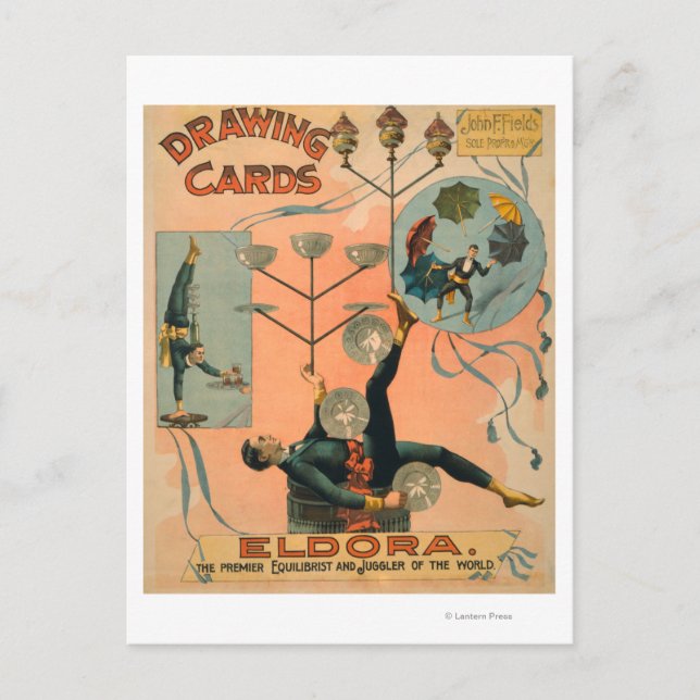 Eldora, Premier Equilibrist och Juggler, Vykort (Framsida)
