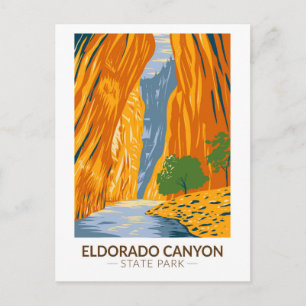 Eldorado Canyon State Park Colorado Vintage konst Vykort