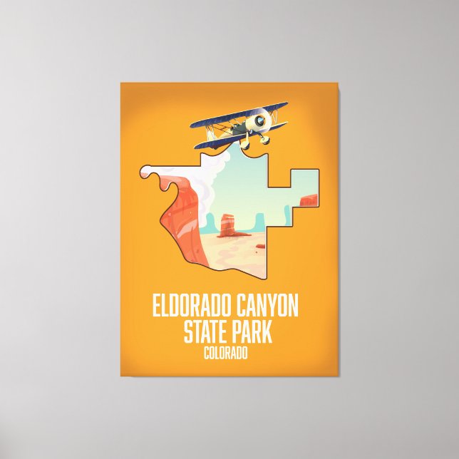 Eldorado Canyon State Park karta Canvastryck (Framsida)